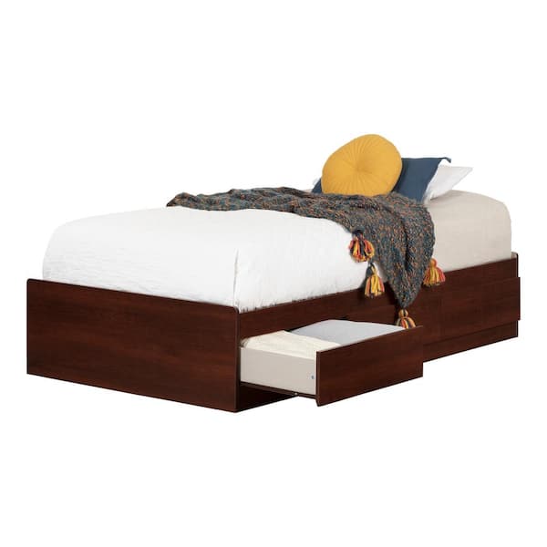 South Shore Summer Breeze 3-Drawer Royal Cherry Twin-Size Storage Bed