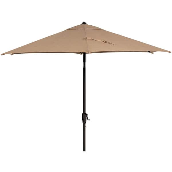 Hanover Montclair 9 ft. Market Patio Umbrella in Tan