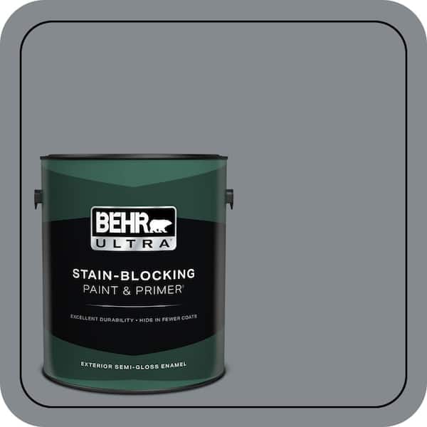 BEHR ULTRA 1 gal. #PPU26-21 Overcast Semi-Gloss Enamel Exterior Paint & Primer