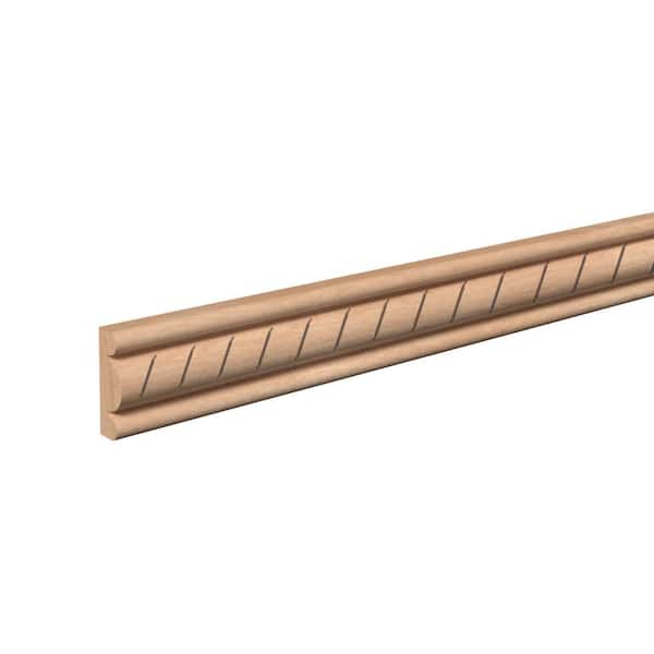 HOUSE OF FARA 5 in. D x 1-3/8 in. W x 96 in. L Unfinished Hard Wood Panel Moulding