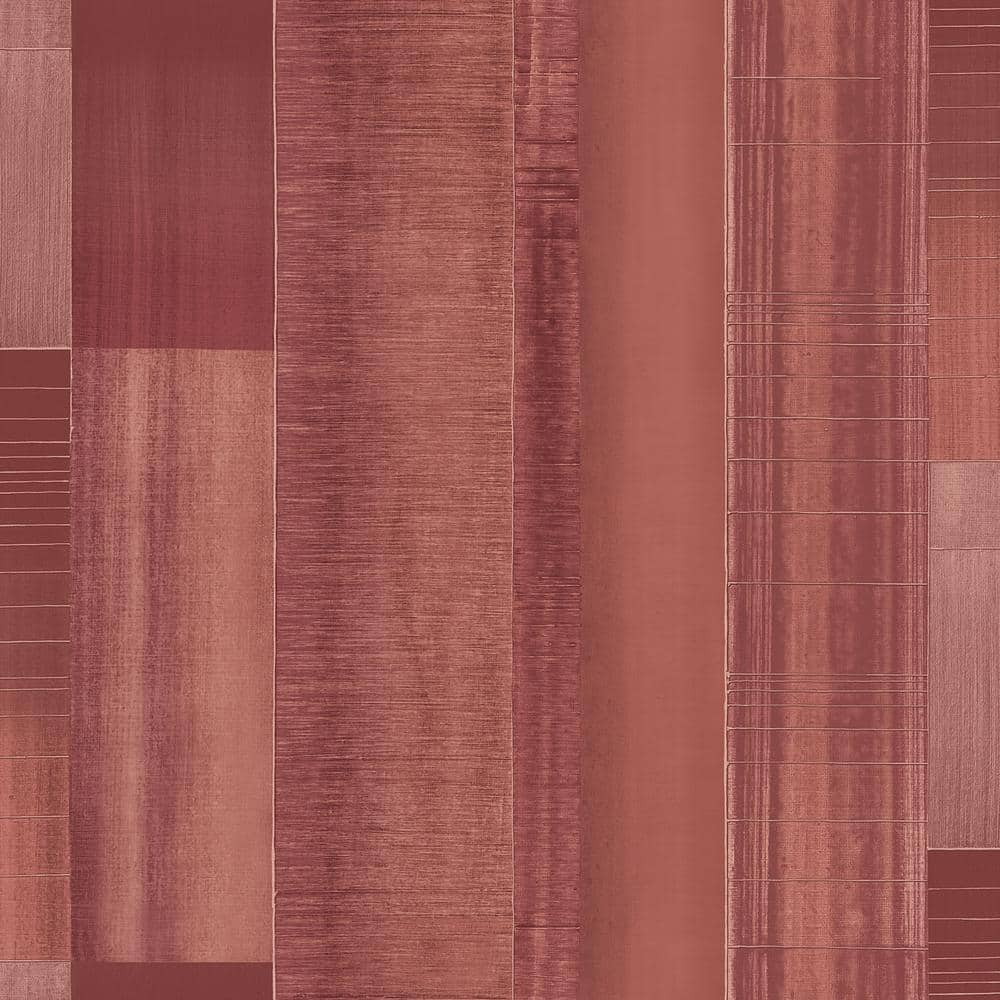 TexStyle Red Rose Agen Stripe Satin Non-Pasted on Non-Woven Paper Wallpaper