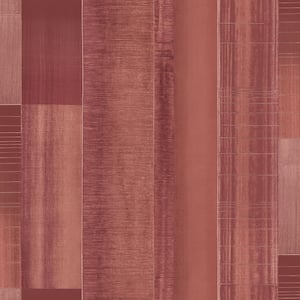 TexStyle Red Rose Agen Stripe Satin Non-Pasted on Non-Woven Paper Wallpaper Roll