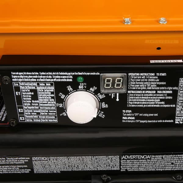 Remington 140,000 BTU Forced Air Kerosene/Diesel Space Heater with  Thermostat REM-140T-KFA-O - The Home Depot