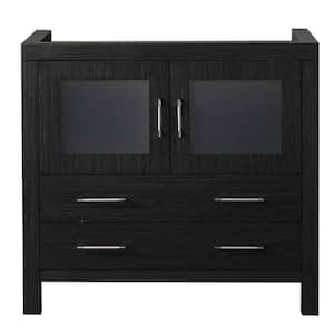 Dior 36 in. W x 18 in. D x 33 in. H Single Sink Bath Vanity Cabinet without Top in Zebra Gray
