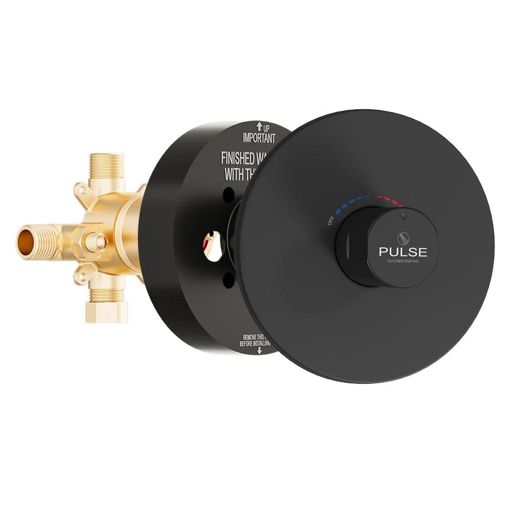 Diamond Line 1-Handle Wall Mount Shower Trim Kit in Matte Black (Valve Included) price history on PriceWatchPro