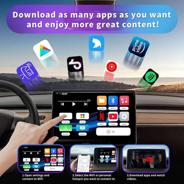 Lukyamzn Wireless CarPlay Smart Ai Box Elite with Android Auto