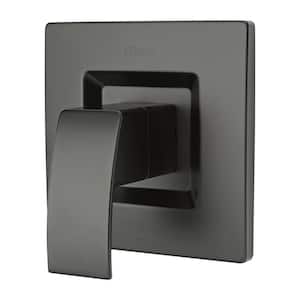 Kenzo 1-Handle Wall Mount Tub Faucet Trim Kit in Matte Black (Valve Not Included)