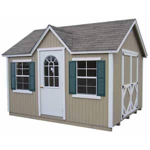 Classic Cottage 10 ft. x 14 ft. Wood Storage Building DIY Kit with Floor