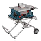 15 Amp 10 in. Corded Portable Jobsite Table Saw with Gravity Rise Wheeled Stand