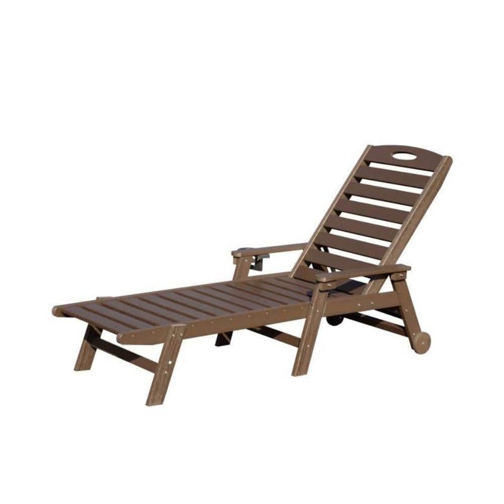 HDPE Outdoor Chaise Lounge with Reclining Backrest, Pool Lounger Chair for Outside, Poolside, Sunbathing Tanning price history on PriceWatchPro