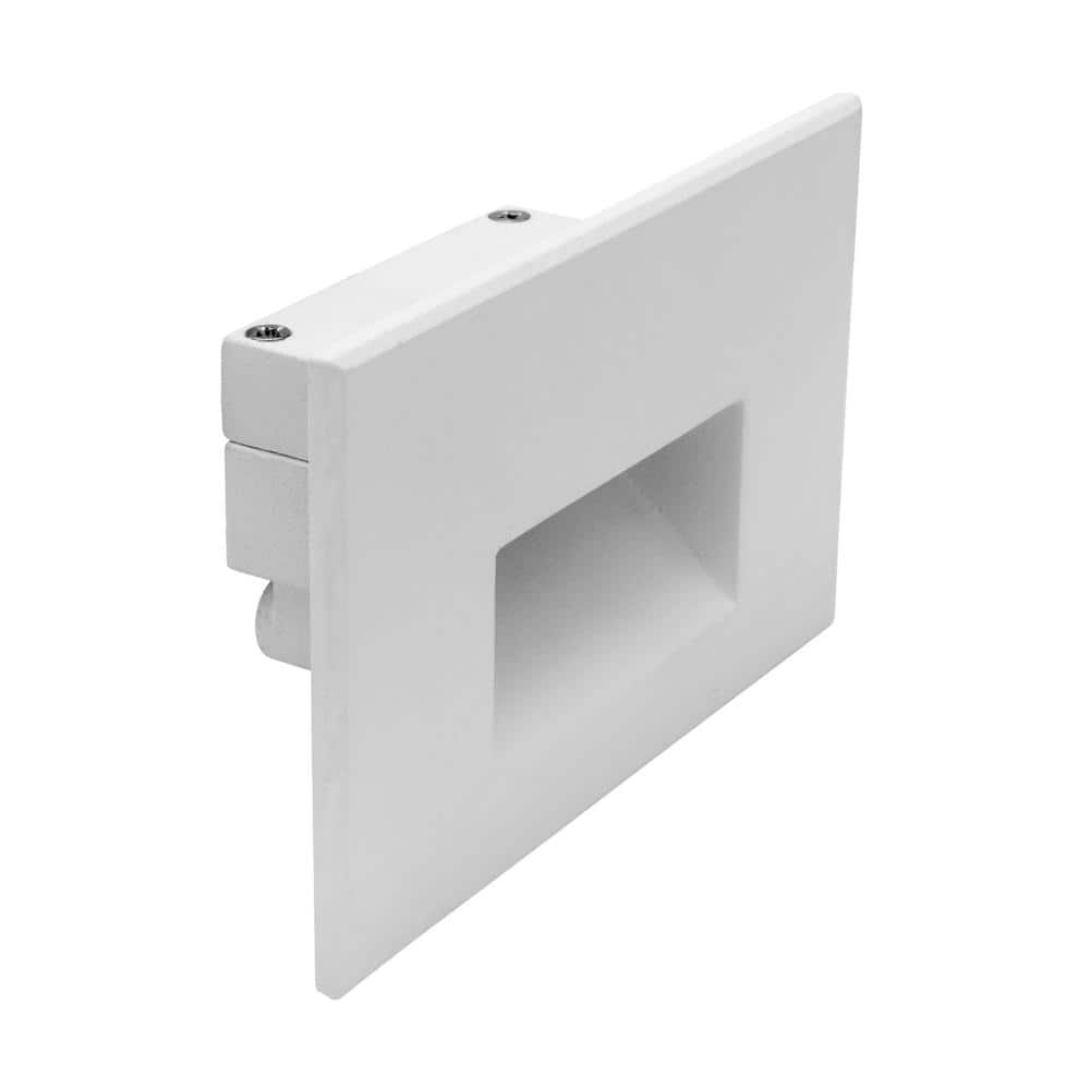 White Matte Aluminum LED Pathway Step Light