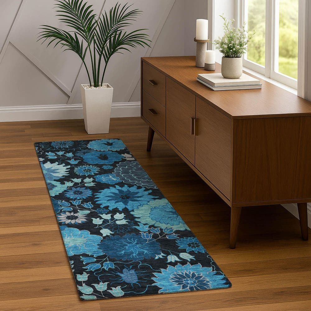 Chantille Machine Washable Indoor/Outdoor Abstract ACN2295 Blue 2 ft. 3 in. x 7 ft. 6 in. Runner Rug price history on PriceWatchPro