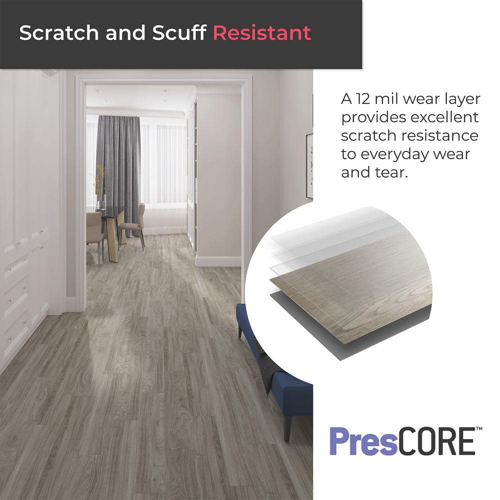 Glacier Gray 12" x 24" Glue Down Luxury Vinyl Tile
