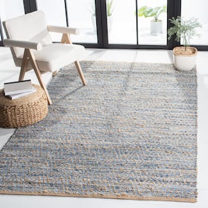 Cape Cod Natural/Blue 2 ft. x 4 ft. Gradient Striped Area Rug