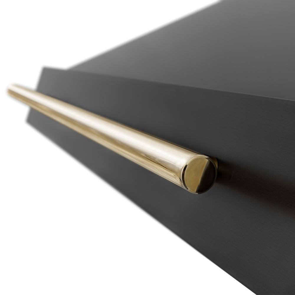 36" Black Stainless Steel Convertible Wall Mount Range Hood