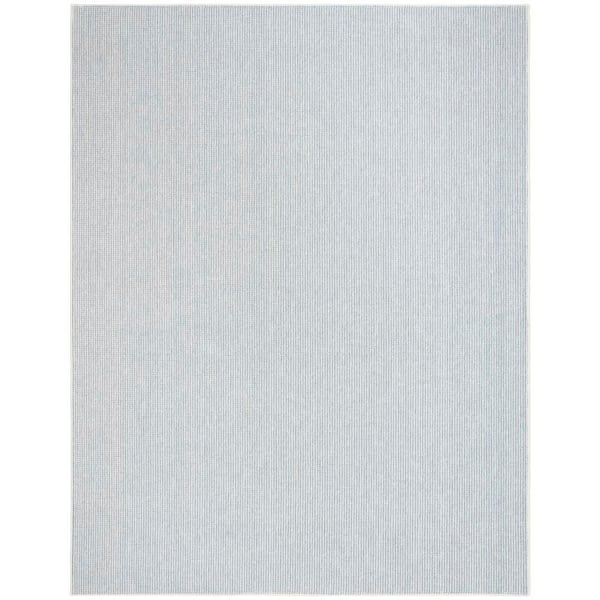 Textured Home Ivory Blue 8 ft. x 10 ft. All-over design Contemporary Area Rug