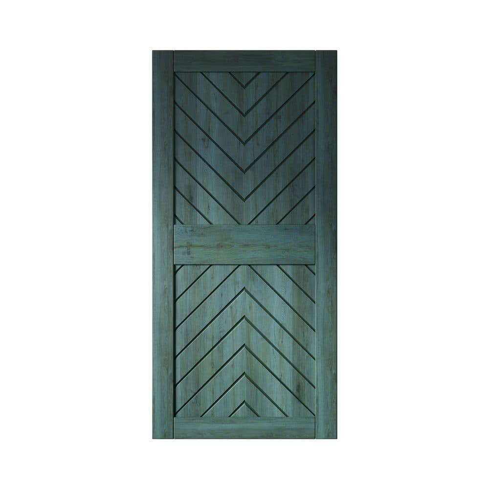 JT4 36 in. x 84 in. C-Panel Solid Core Royal Pine Fishbone Design Pine Wood Interior Sliding Barn Door Slab price history on PriceWatchPro