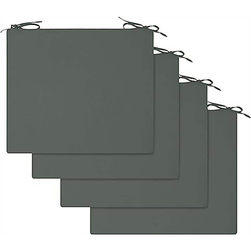 Outdoor Chair Cushions, Waterproof Square Corner Memory Foam Seat Cushions 
