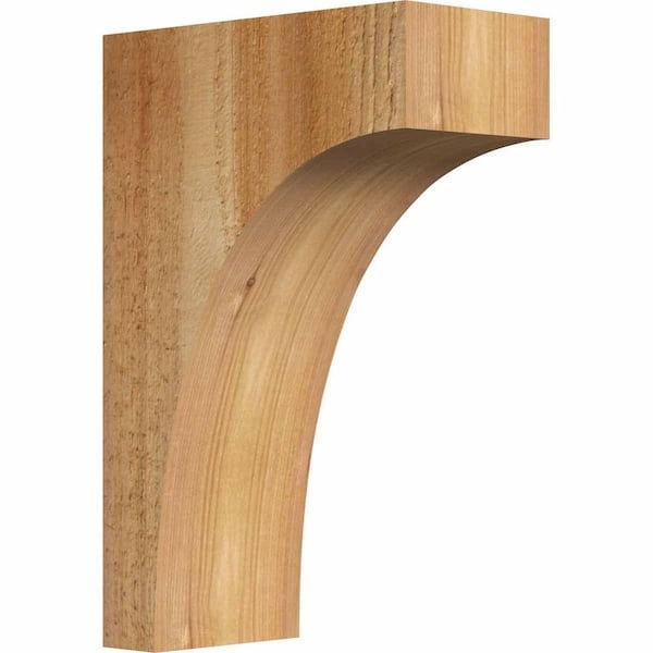 Ekena Millwork 4 in. x 8 in. x 12 in. Western Red Cedar Huntington Rough Sawn Corbel