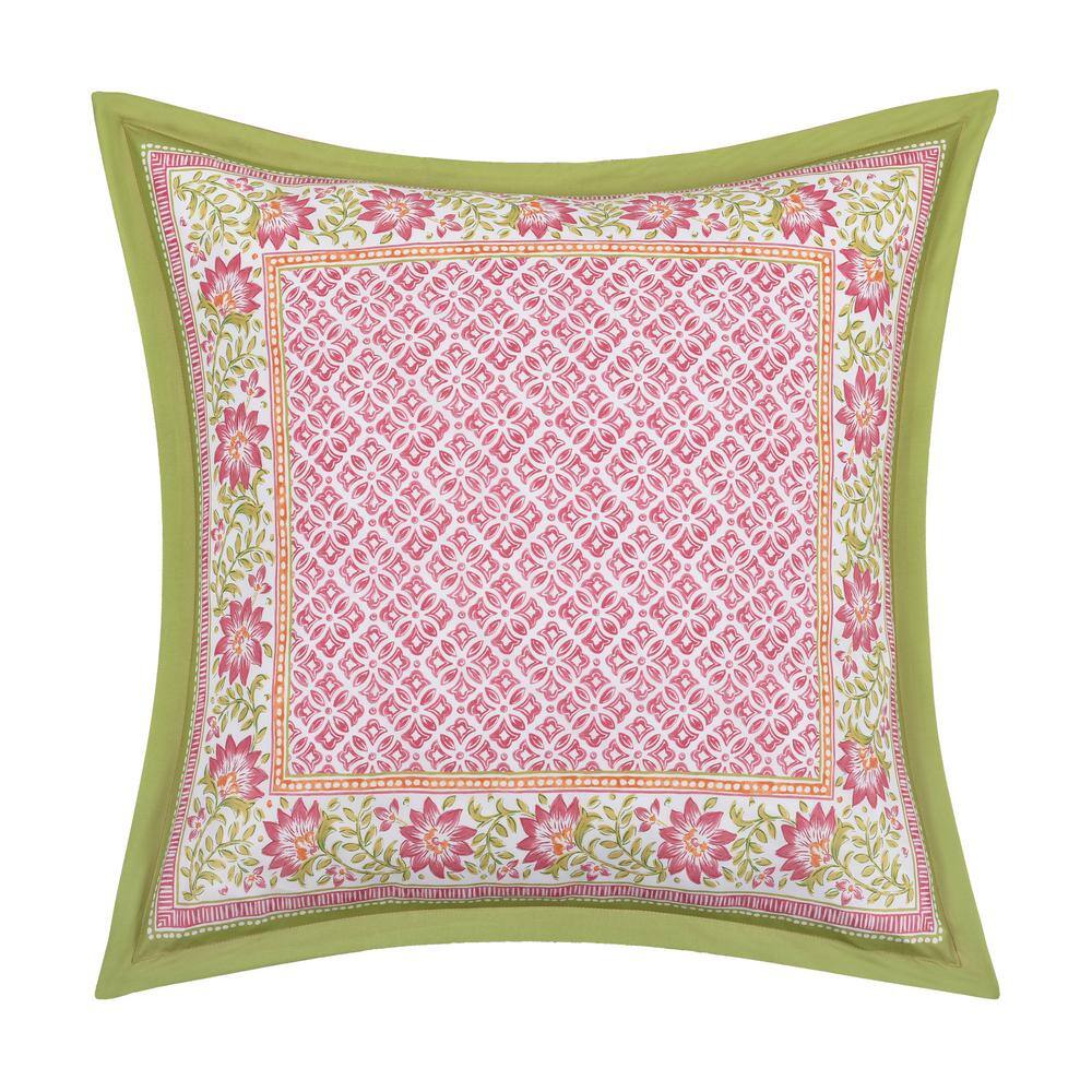 Sienna Pink Floral Polyester Euro Sham 26 in. L x 26 in. W price history on PriceWatchPro