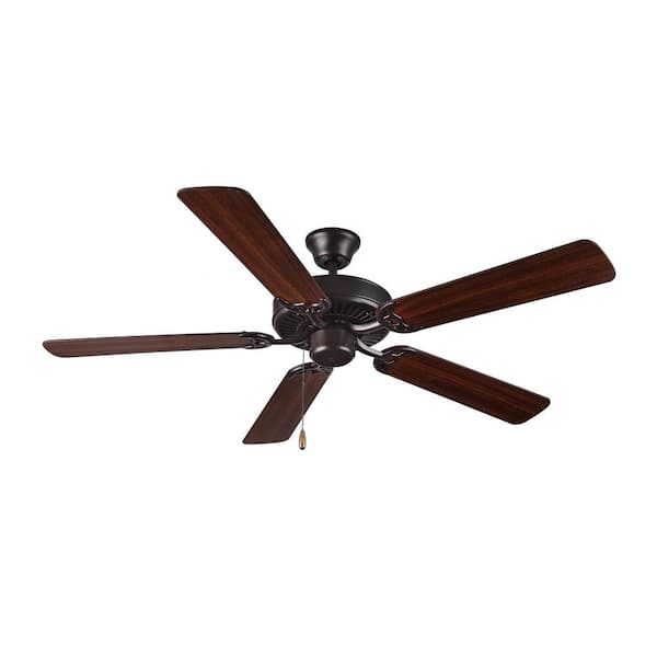 Generation Lighting HomeBuilder I 52 in. Bronze Ceiling Fan with American Walnut Blades