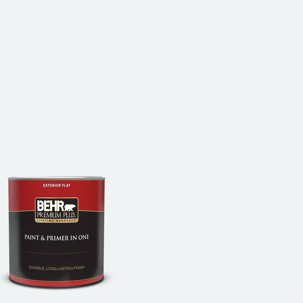 BEHR PREMIUM PLUS 1 Qt. BLW09 Bakery Box Flat Exterior Paint and