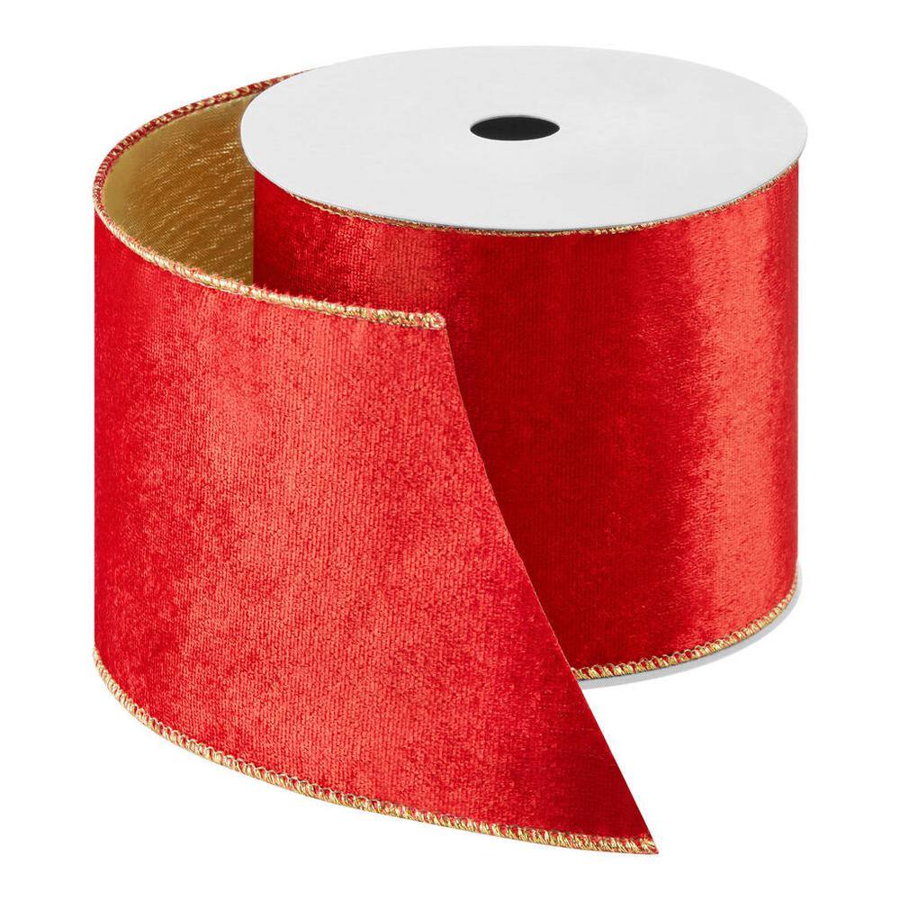 Home Accents Holiday 15 ft by 4 in Hampstead Ribbon Roll 22GR25084 The Home Depot