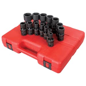 1/2 in. Drive Universal SAE Impact Socket Set (14-Piece)