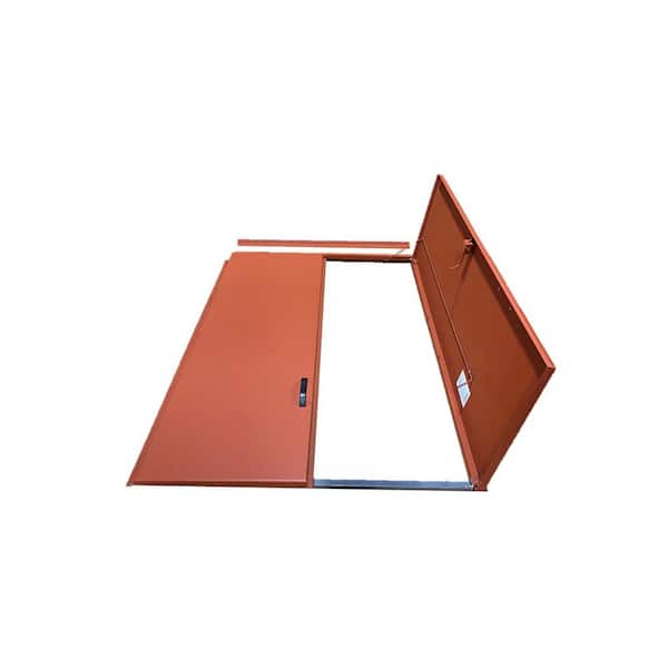 Gordon Cellar Door 53 in. x 74 in. H Primed Red Steel Cellar Door