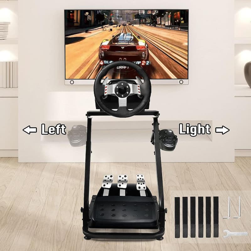 Luyster Race Simulator Cockpit for Logitech G25, G27, G29 Height Adjust Race Wheel Stand, Wheel and Pedals Not Included