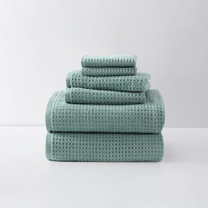 Northern Pacific 6-Piece Bay Blue Cotton Towel Set