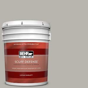 5 gal. #PPU24-11 Greige Extra Durable Flat Interior Paint & Primer