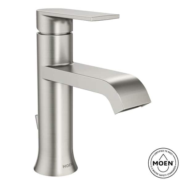 Genta Single Handle Single Hole Bathroom Faucet in Brushed Nickel