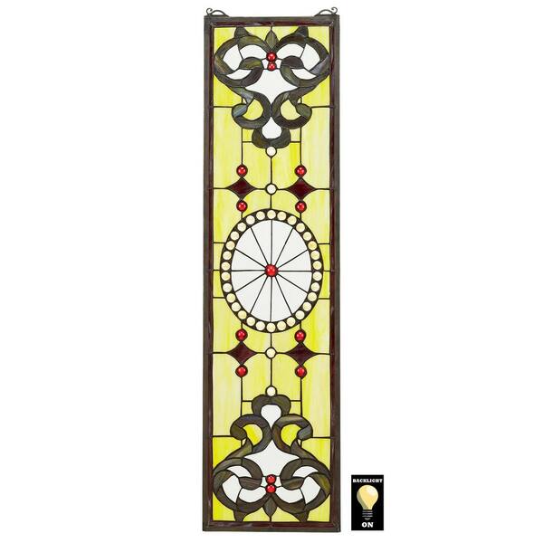 Design Toscano The Belvedere Tiffany-Style Stained Glass Window Panel