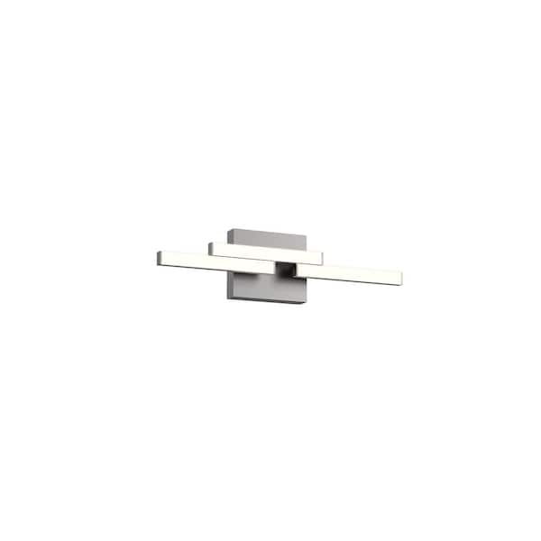 KUZCO Anello Minor 18-in 1 Light 13-Watt Brushed Nickel Integrated LED Vanity Light