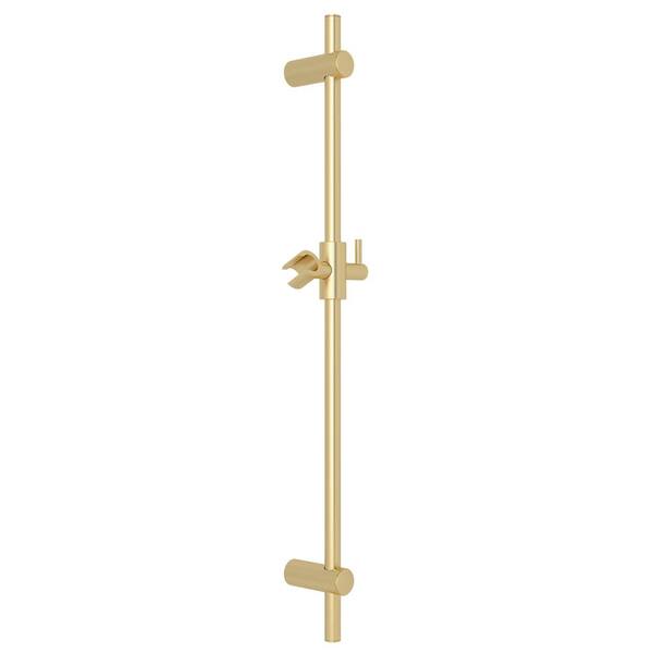 Modern 29.5 in. Slide Rail in Satin Unlacquered Brass