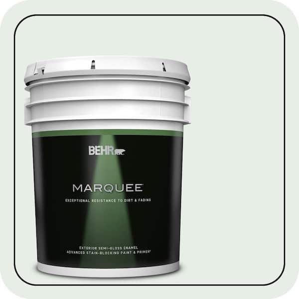 BEHR MARQUEE 5 gal. #460C-1 Aegean Mist Semi-Gloss Enamel Exterior Paint & Primer