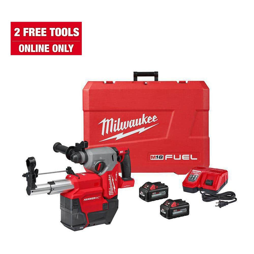 Milwaukee M18 FUEL 1inch SDS Plus Rotary Hammer with ONE-KEY Dust Extractor Kit -  2914-22DE