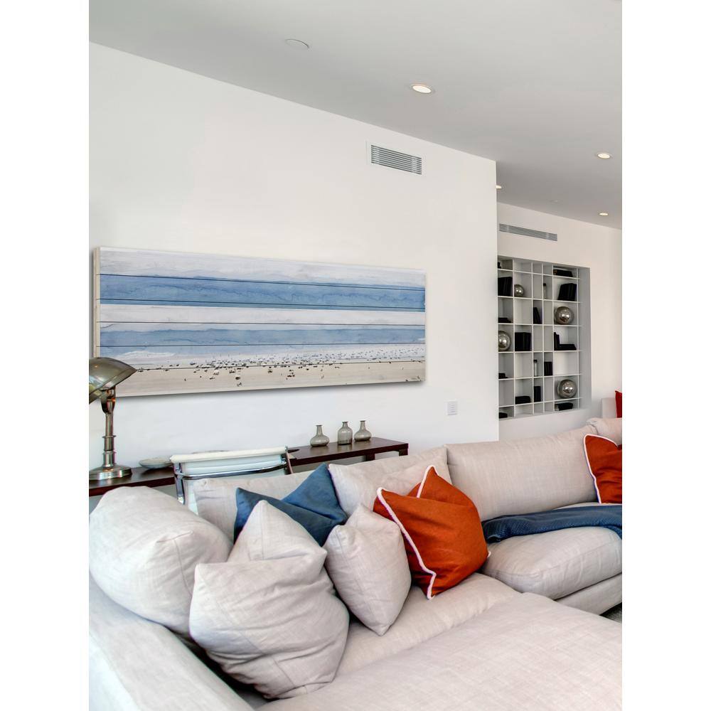 Ipanema Beach Coastal Blue and White Canvas Print