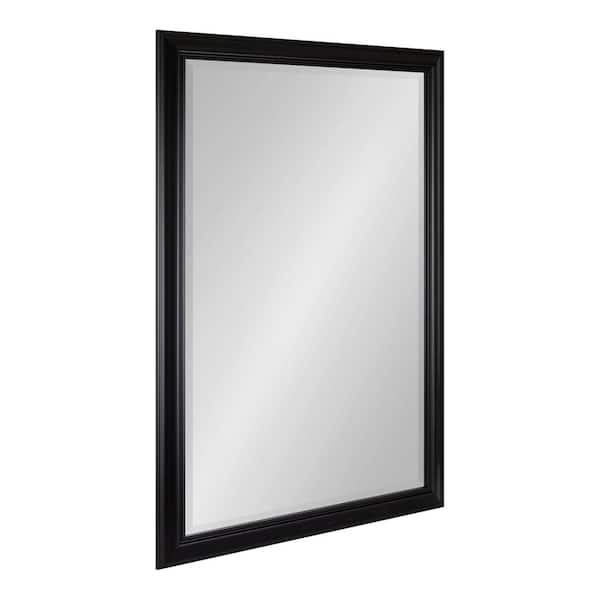 Kate and Laurel Dalat 28.00 in. W x 40.00 in. H Black Rectangle Traditional Framed Decorative Wall Mirror