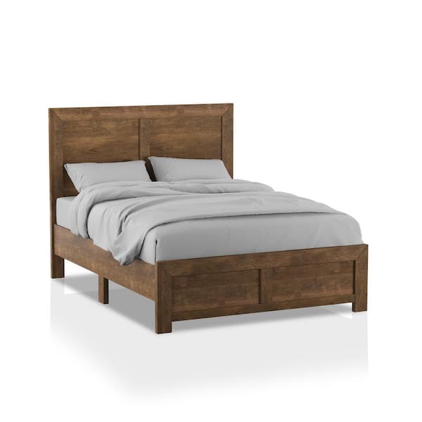 Furniture of America Quail Rustic Light Walnut Bed