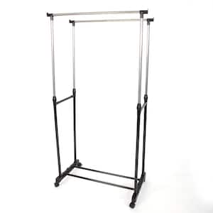 Black Metal Clothes Rack 17 in. W x 11 in. H