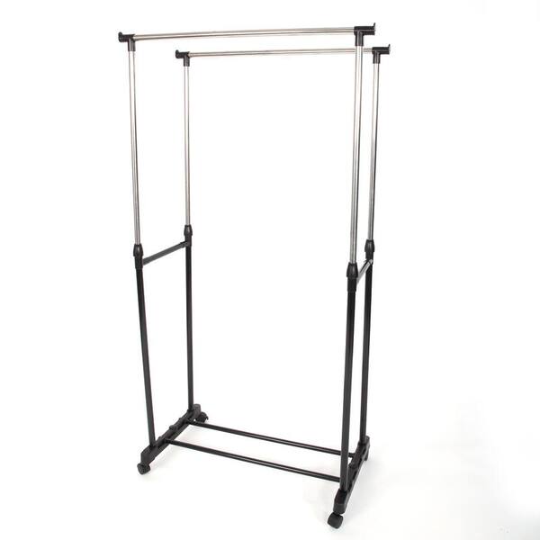 Unbranded Black Metal Clothes Rack 17 in. W x 11 in. H