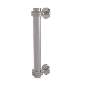 8 in. Center-to-Center Door Pull with Dotted Aents in Satin Nickel