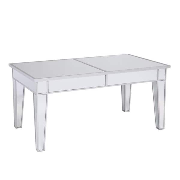 Southern Enterprises Ethel 24 in. Silver Medium Rectangle Wood Coffee Table