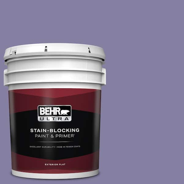 BEHR ULTRA 5 gal. #640D-6 Chinese Violet Flat Exterior Paint & Primer