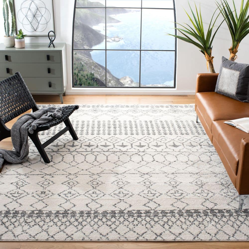 Tulum 10 ft. x 10 ft. Square Ivory/Gray Diamond Tribal Area Rug price history on PriceWatchPro