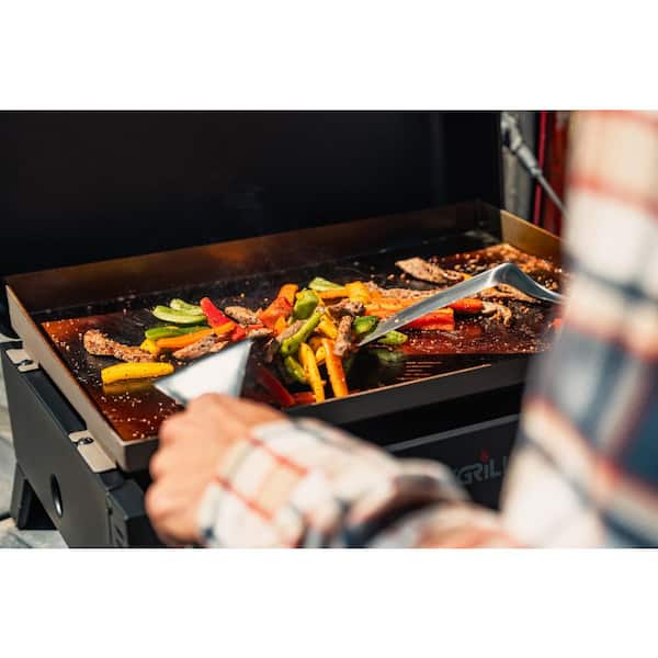 Daytona 2-Burner Flat Top Griddle Portable Propane Gas Grill in Black with PVC Cover