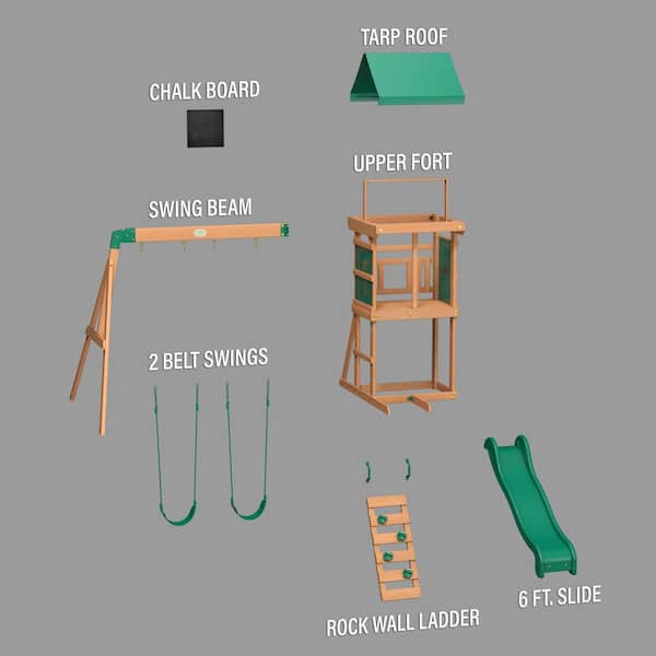 Backyard Discovery Buckley Hill Outdoor Playground Set w