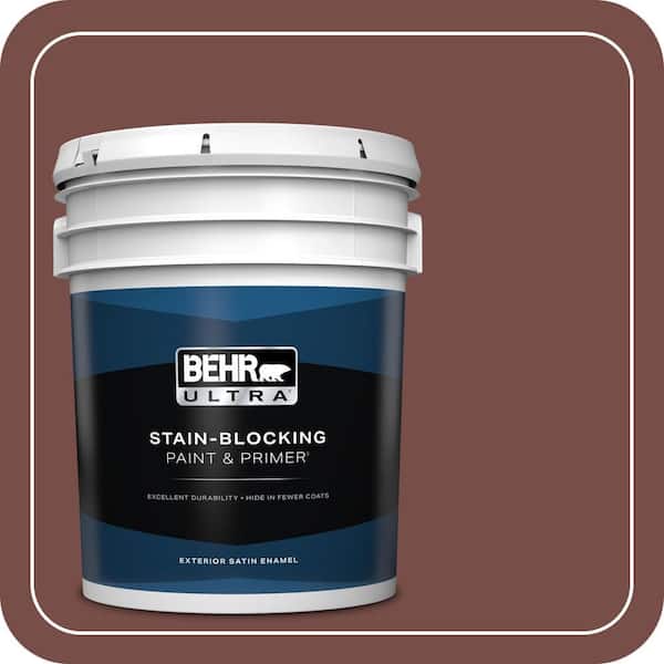 BEHR ULTRA 5 gal. #170F-7 Leather Bound Satin Enamel Exterior Paint & Primer